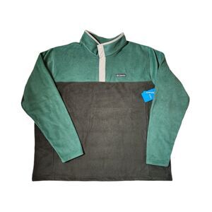 Columbia Steens Mountain Half Snap II Fleece Men’s 4X Green Regular Fit